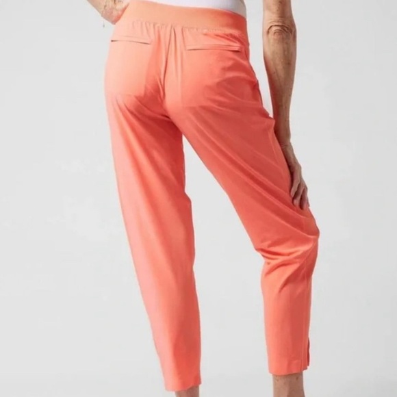 Athleta EUC Brooklyn Ankle Pants, Sunset Glow Coral, Size 2 - Picture 2 of 11